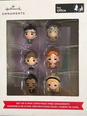 Hallmark The Office Set of 6 Mini Character Ornaments -Brand New